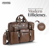 Premium Laptop Bag for Men - Office & Regulars Use - Genuine Leather - Fits for 14-15.6 Inch Laptops