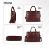Genuine Leather Laptop Bag for Men - Office Bag, Brushwood - Fits Up to 15.6 Inch Laptop/MacBook - Shoulder