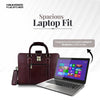 Leather Luxury Laptop Bag For Men With Adjustable & Removable Shoulder Strap
