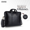 Laptop Bag for Men - Genuine Leather Office Bag - Fits 14/15.6 Inch Laptop - Black