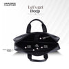 Laptop Bag for Men - Genuine Leather Office Bag - Fits 14/15.6 Inch Laptop - Black