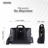 Laptop Bag for Men - Genuine Leather Office Bag - Fits 14/15.6 Inch Laptop - Black