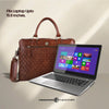 Genuine Leather Office Bag for Men, 15.6" Professional Leather Laptop Bag for Men for Office, Travel, Daily Use, Adjustable Strap & Multi Compartments, 1 Year Warranty