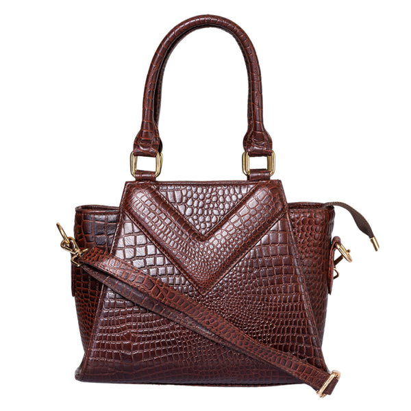 Small Croco Leather Handbag image 15