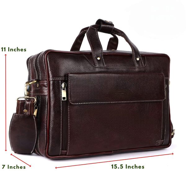 Genuine Leather Laptop Bag for daily use 15"5inch image 1
