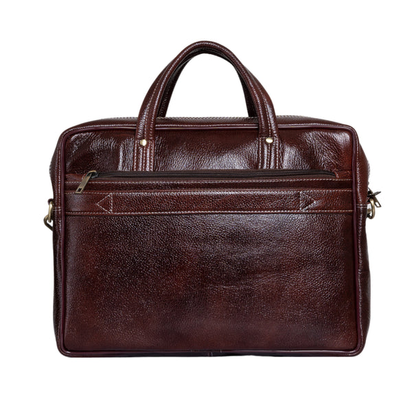 Genuine Leather 15 inch Full Grain Natural Leather Laptop Bag image 5