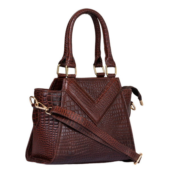 Small Croco Leather Handbag image 14