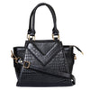 Small Croco Leather Handbag - Black image