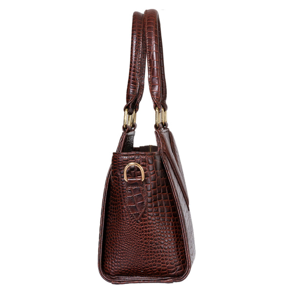 Small Croco Leather Handbag image 10