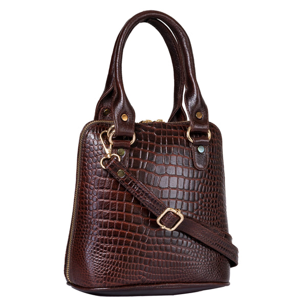 Natural Leather Round Handbag Tus image 6