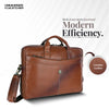 Leather Laptop Messenger Bag for Men with Multiple Compartments - Fits up to 15.6 Inch Laptop - 1 Year Warranty