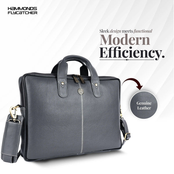 Office Bag for Men - Genuine Leather Laptop Bag - Fits Upto 14 Inch Laptop Bag/MacBook - 1 Year Warranty