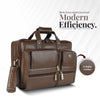 Genuine Leather Office Bag for Men - Fits Up to 15.6 Inch Laptop/MacBook