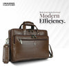 Office Shoulder Bag for Laptop - Genuine Leather - Fits 14 to 15.6 Inch Laptop/MacBook - 1 Year Warranty