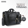 Genuine Leather Office Bag for Men - Fits Up to 15.6 Inch Laptop/MacBook