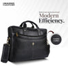Leather Laptop Messenger Bag for Men with Multiple Compartments - Fits up to 15.6 Inch Laptop - 1 Year Warranty