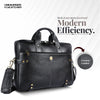 Leather Laptop Bag for Men - Fits Upto 15.6 Inch Laptop/MacBook - Premium Office Bag with 1 Year Warranty