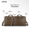 Leather Laptop Messenger Bag for Men with Multiple Compartments - Fits up to 15.6 Inch Laptop - 1 Year Warranty