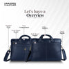 Leather Laptop Messenger Bag for Men with Multiple Compartments - Fits up to 15.6 Inch Laptop - 1 Year Warranty