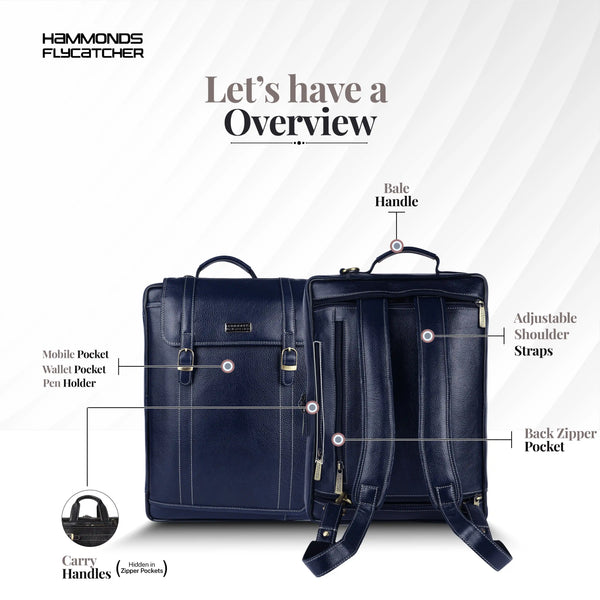 Laptop Bag for Men - Genuine Leather Office Bag - Fits upto 15.6 Inch Laptop/MacBook - Messenger Bag