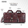 Genuine Leather Office Bag for Men - Fits Up to 15.6 Inch Laptop/MacBook