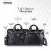 Leather Laptop Bag for Men - Fits Upto 15.6 Inch Laptop/MacBook - Premium Office Bag with 1 Year Warranty