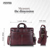 Leather Laptop Messenger Bag for Men with Multiple Compartments - Fits up to 15.6 Inch Laptop - 1 Year Warranty
