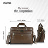 Office Shoulder Bag for Laptop - Genuine Leather - Fits 14 to 15.6 Inch Laptop/MacBook - 1 Year Warranty