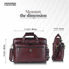 Office Shoulder Bag for Laptop - Genuine Leather - Fits 14 to 15.6 Inch Laptop/MacBook - 1 Year Warranty