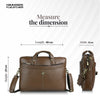 Leather Laptop Messenger Bag for Men with Multiple Compartments - Fits up to 15.6 Inch Laptop - 1 Year Warranty