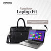 Genuine Leather Laptop Bag for Men, Fits Up to 15.6 Inch Laptop - Leather Office Bag with Adjustable Shoulder Strap and Trolley Strap