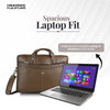 Leather Laptop Messenger Bag for Men with Multiple Compartments - Fits up to 15.6 Inch Laptop - 1 Year Warranty