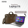 Leather Laptop Bag for Men - Fits Upto 15.6 Inch Laptop/MacBook - Premium Office Bag with 1 Year Warranty