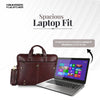 Leather Laptop Bag for Men - Fits Upto 15.6 Inch Laptop/MacBook - Premium Office Bag with 1 Year Warranty