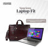 Laptop Bag for Men - Genuine Leather Office Bag - Fits upto 15.6 Inch Laptop/MacBook - Messenger Bag