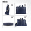 Office Bag for Men - Genuine Leather Laptop Bag - Fits Upto 14 Inch Laptop Bag/MacBook - 1 Year Warranty