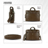 Leather Laptop Bag for Men - Fits Upto 15.6 Inch Laptop/MacBook - Premium Office Bag with 1 Year Warranty