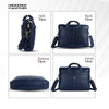 Leather Laptop Messenger Bag for Men with Multiple Compartments - Fits up to 15.6 Inch Laptop - 1 Year Warranty