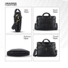 Leather Laptop Messenger Bag for Men with Multiple Compartments - Fits up to 15.6 Inch Laptop - 1 Year Warranty