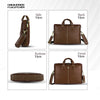 Office Bag for Men - Genuine Leather Laptop Bag - Fits Upto 14 Inch Laptop Bag/MacBook - 1 Year Warranty
