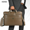 Leather Laptop Messenger Bag for Men with Multiple Compartments - Fits up to 15.6 Inch Laptop - 1 Year Warranty