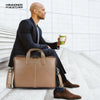 Office Bag for Men - Genuine Leather Laptop Bag - Fits Upto 14 Inch Laptop Bag/MacBook - 1 Year Warranty