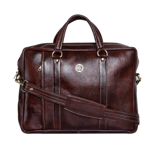 Genuine Leather 15 inch Full Grain Natural Leather Laptop Bag image 0