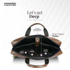 Leather Laptop Messenger Bag for Men with Multiple Compartments - Fits up to 15.6 Inch Laptop - 1 Year Warranty