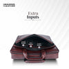 Office Shoulder Bag for Laptop - Genuine Leather - Fits 14 to 15.6 Inch Laptop/MacBook - 1 Year Warranty