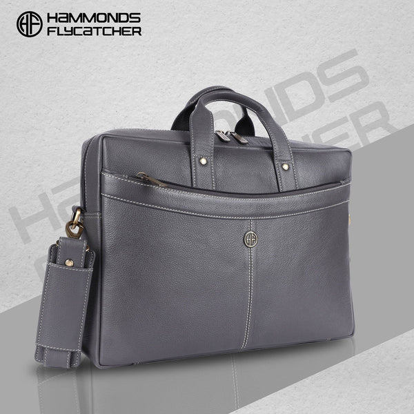 Leather Laptop Messenger Bag for Men with Multiple Compartments - Fits up to 15.6 Inch Laptop - 1 Year Warranty