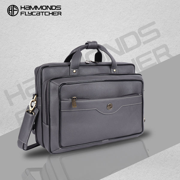 Laptop Bag for Men - Genuine Leather - Fits Upto 15.6 Inch Laptop
