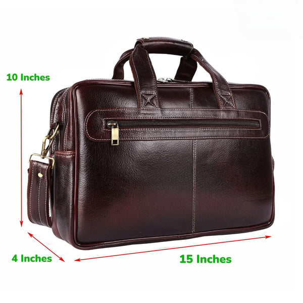 Genuine Leather Laptop Bag for daily use 15"5inch image 1
