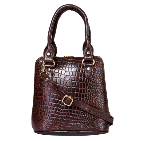 Natural Leather Round Handbag Tus image 7