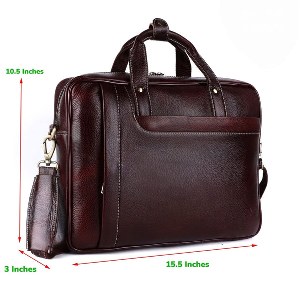 Genuine Leather Laptop Bag for daily use 15"5inch image 1